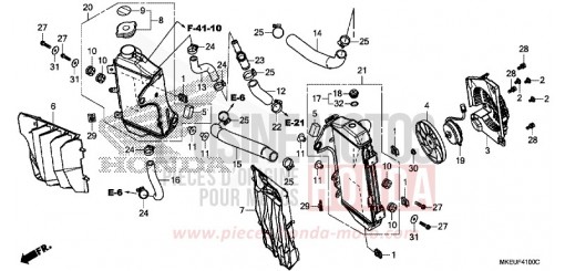 RADIATEUR CRF450LK de 2019